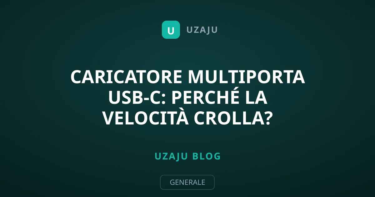 Caricatore multiporta USB-C: perché la velocità crolla?